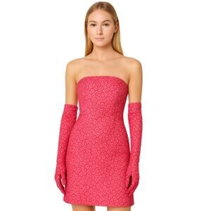 Miscreants Cupid Dress Pink Leopard Lace – NWOT Size US 6